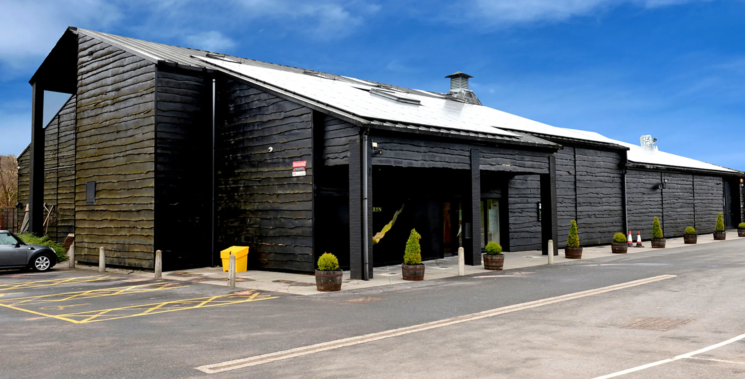 The Penderyn Distillery visitor centre at the foot of the Beacons